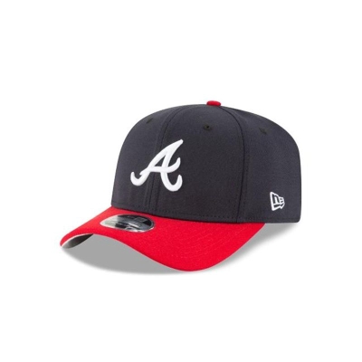 Blue Atlanta Braves Hat - New Era MLB OTC Stretch Snap 9FIFTY Snapback Caps USA9475801